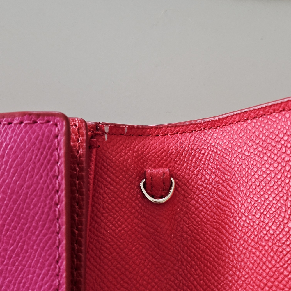 Coach Red And Pink Crossbody Wallet with Gold Hardware - Picture 11 of 16